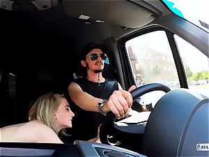 culos BUS - petite German chick screwed and facialized