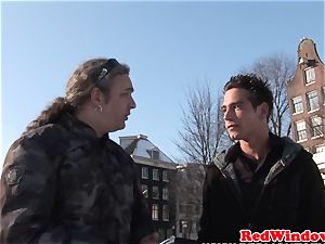 towheaded amsterdam prostitute cumsprayed by customer