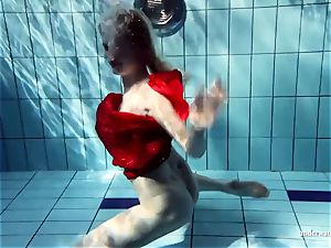 steamy blonde Lucie French nubile in the pool